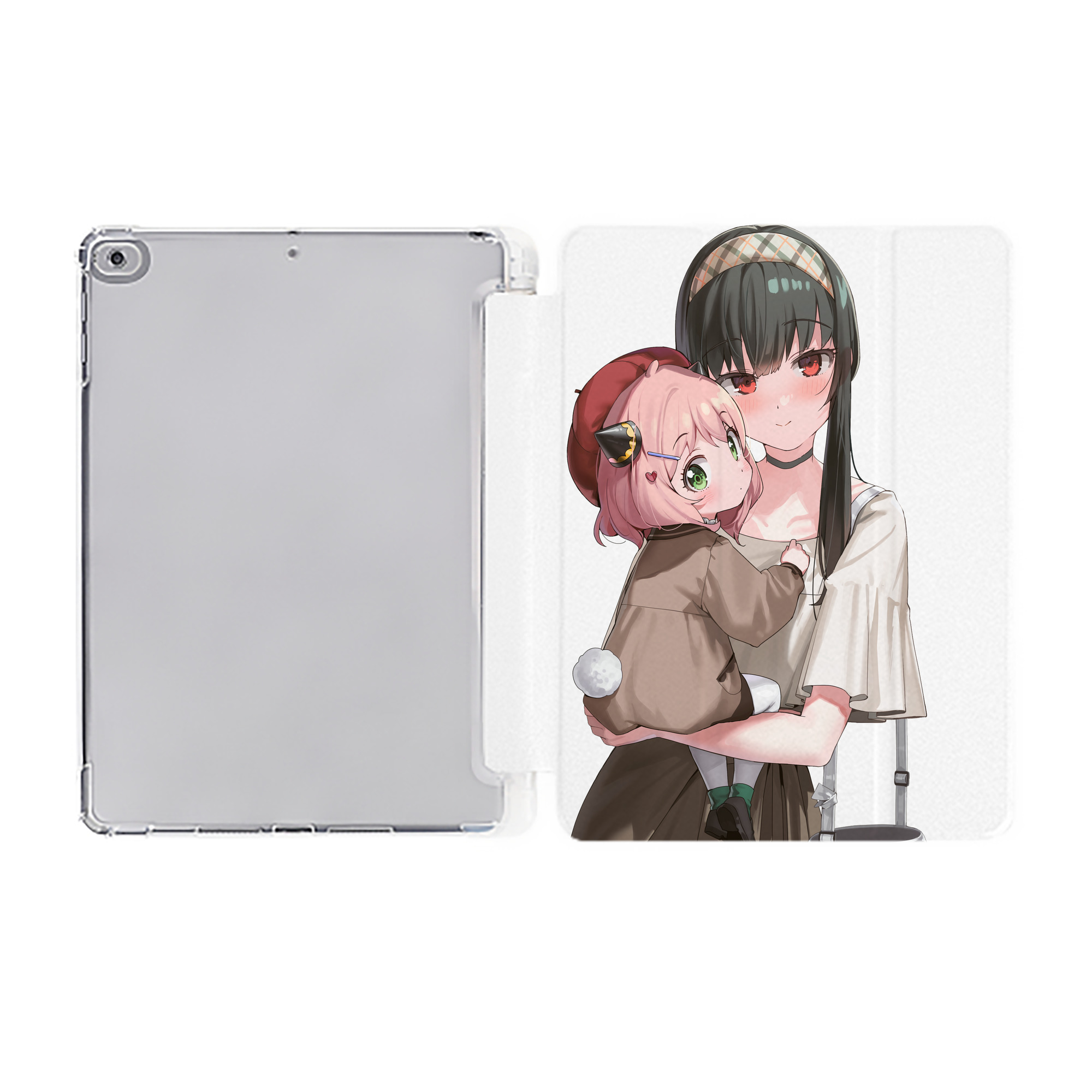 （画像用） SPY×FAMILY间谍家家酒 IPad ケース ペン収納付き 三つ折りスタンド PUレザー×シリコン 対応機種9.5/10.5/10.9インチ